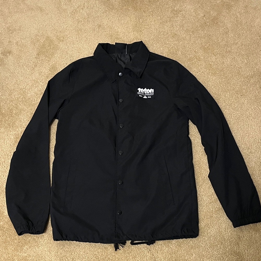 Teton Black Windbreaker Jacket